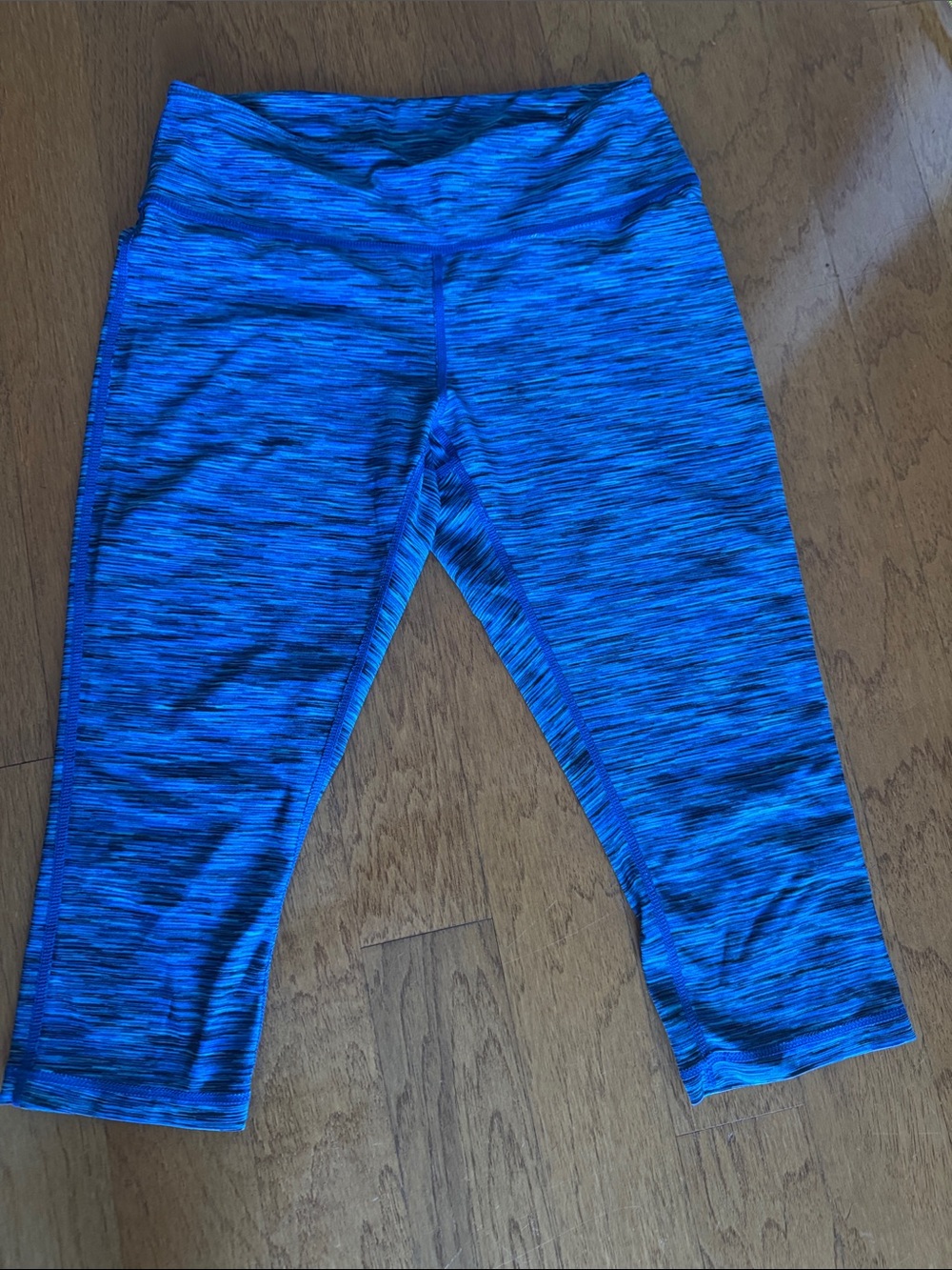 Zella Blue Space-Dye Capri Leggings